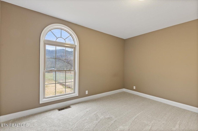 empty room featuring carpet flooring