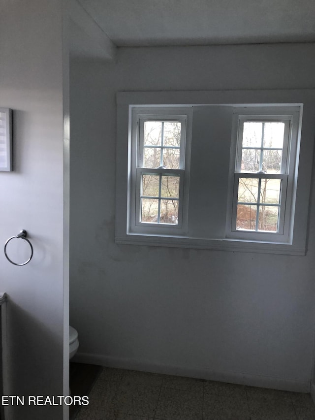 bathroom with toilet and a wealth of natural light