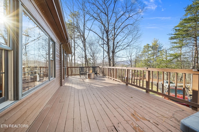 view of wooden deck