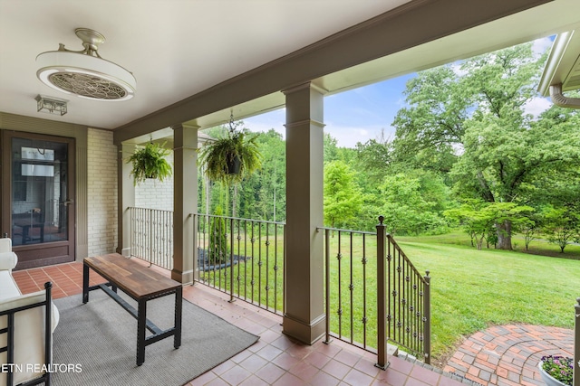 view of patio / terrace featuring covered porch