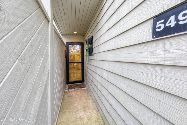 view of doorway to property