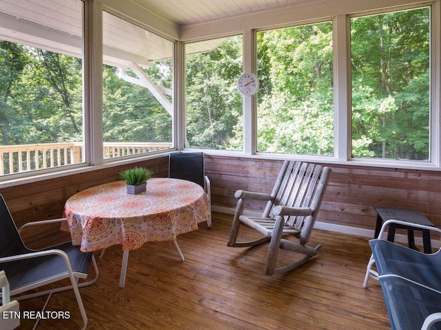 sunroom with a wealth of natural light