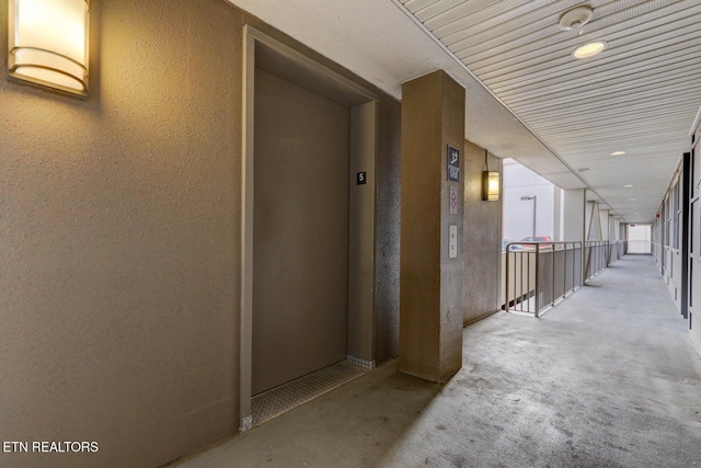 corridor with elevator