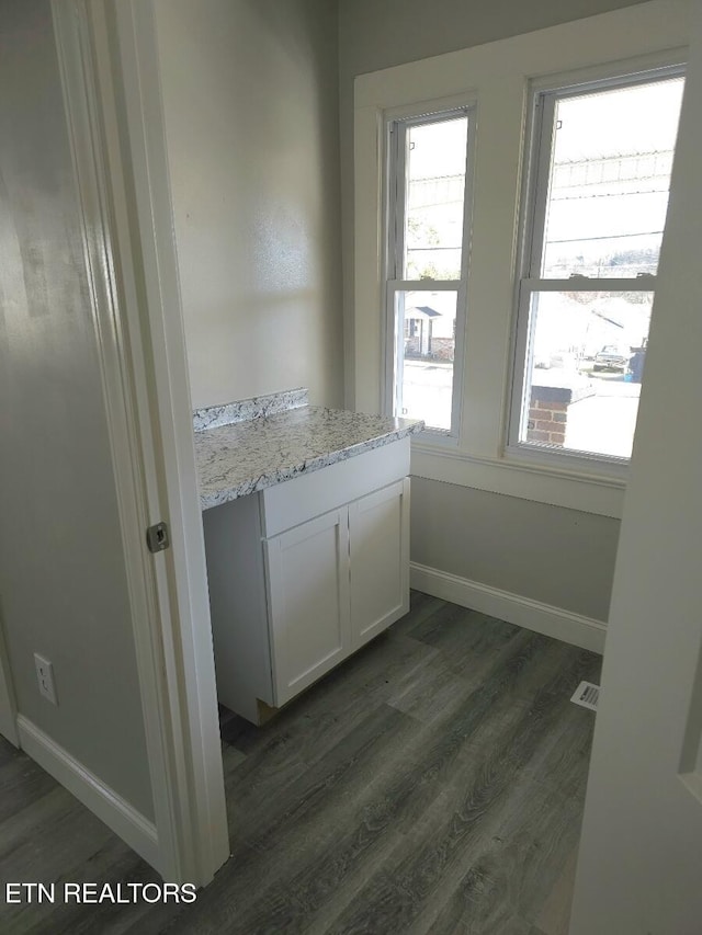 bathroom featuring hardwood / wood-style flooring