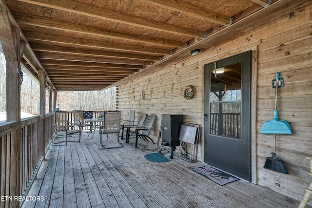 view of wooden terrace