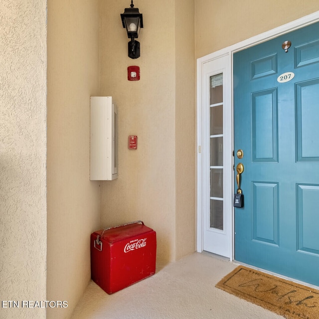 545 Rarity Bay Pkwy Apt 207, Vonore, TN 37885 - entrance to property featuring electric panel and stucco siding