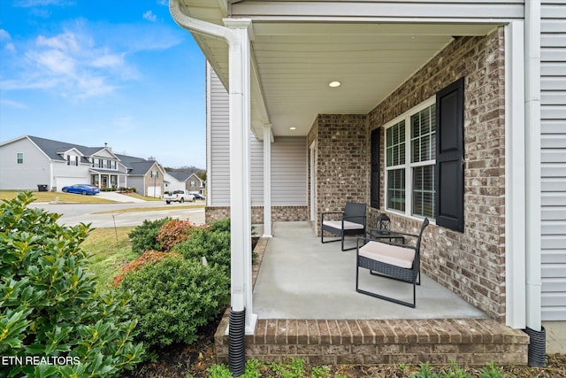 view of patio with covered porch