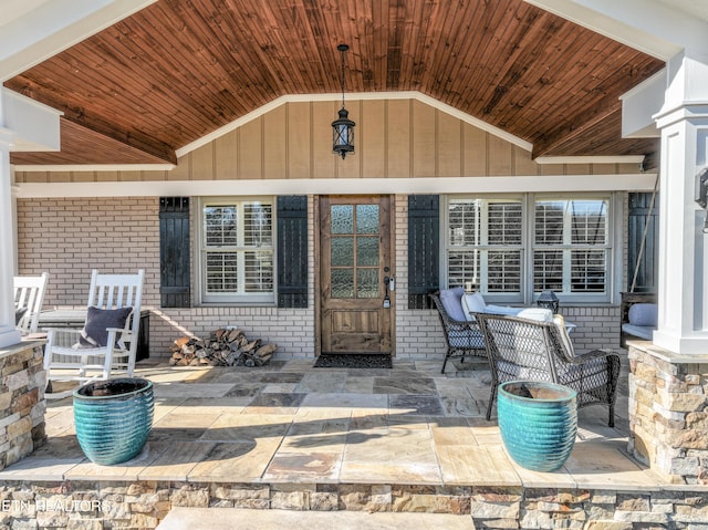 view of patio / terrace with covered porch