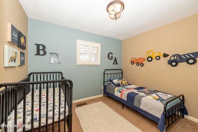 bedroom featuring carpet flooring