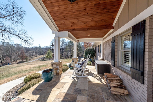 view of patio / terrace featuring a porch