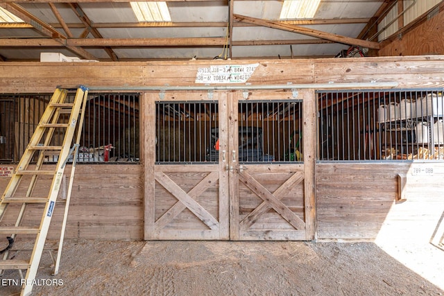 view of horse barn