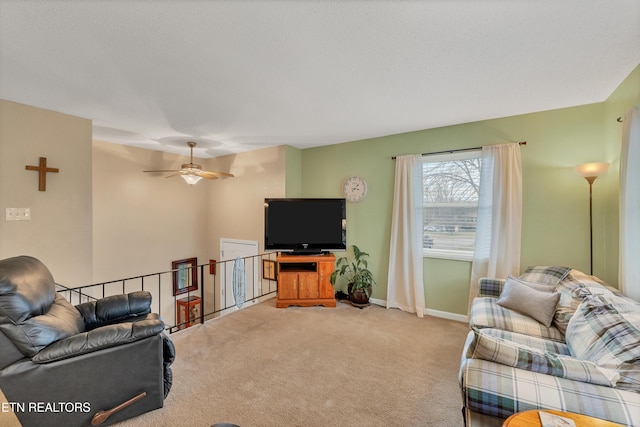 view of carpeted living room