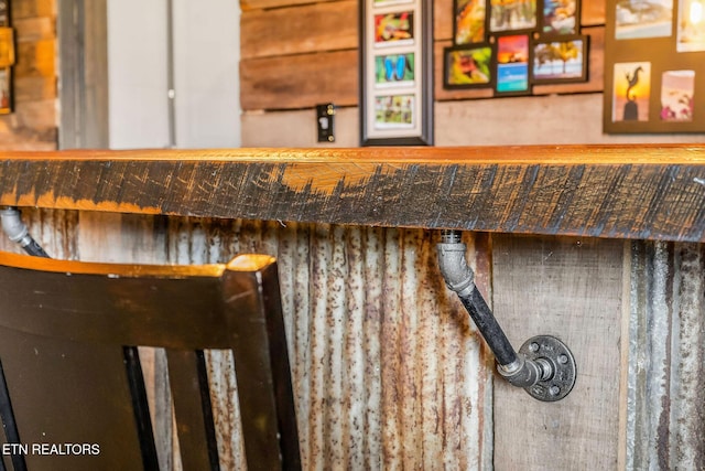 interior details featuring indoor bar