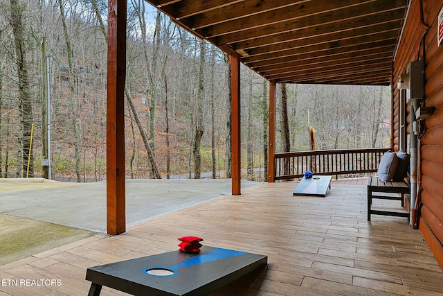 view of wooden terrace