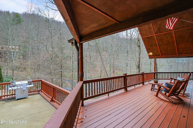 view of wooden terrace