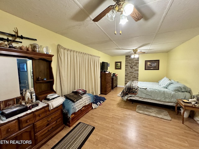 bedroom featuring light wood-type flooring