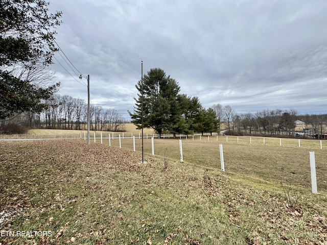 view of yard featuring a rural view