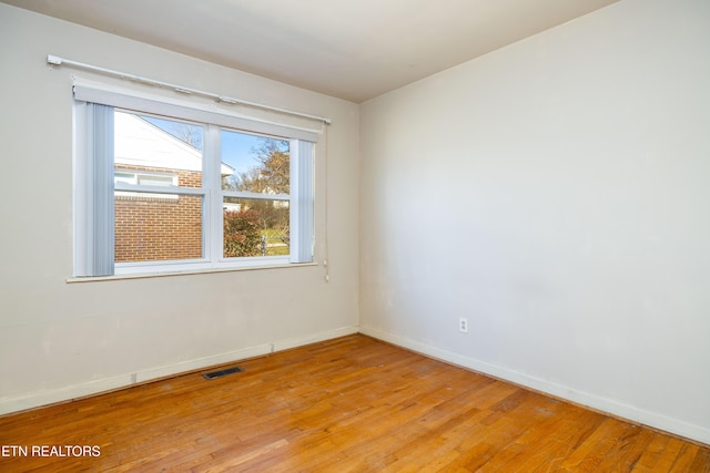 empty room featuring light hardwood / wood-style flooring