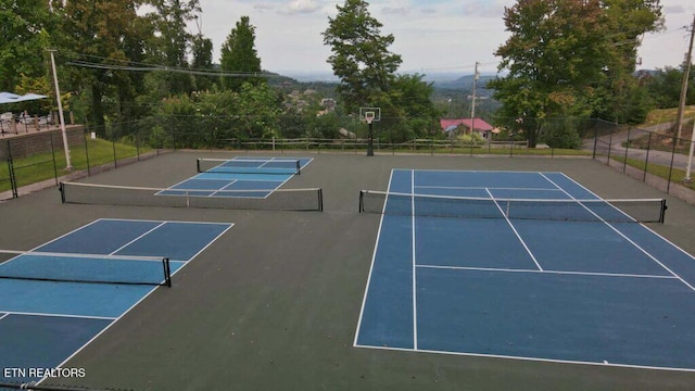 view of tennis court