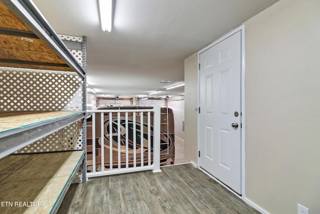 interior space featuring wood-type flooring