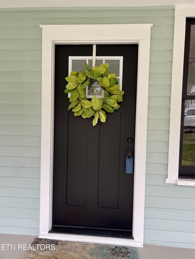 view of doorway to property