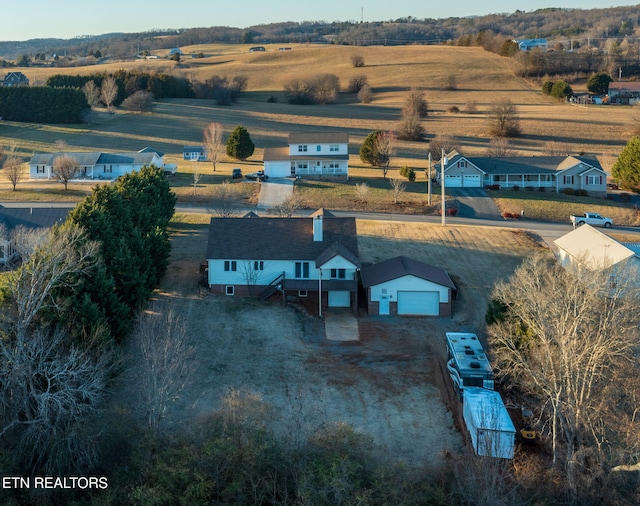 bird's eye view featuring a rural view