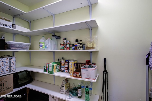 view of pantry