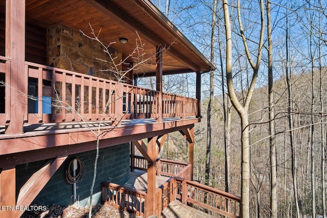 view of wooden terrace