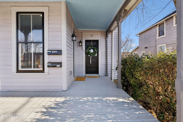 view of doorway to property