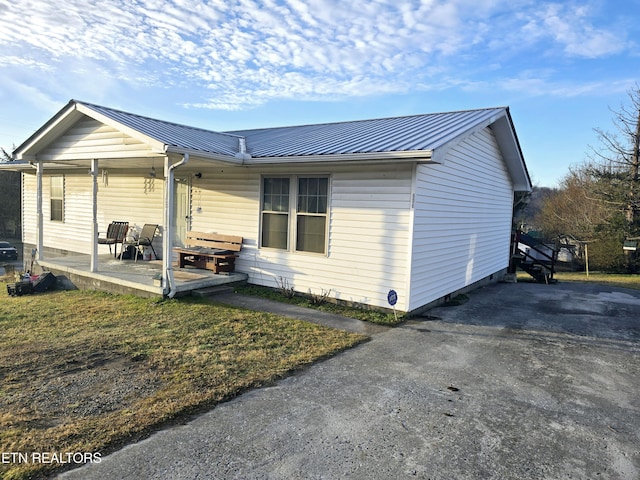 exterior space featuring covered porch