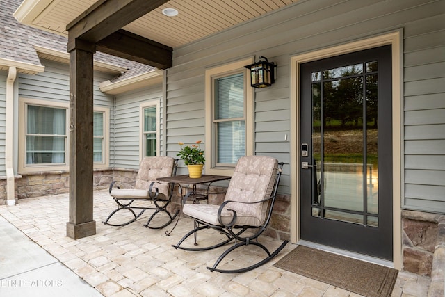 exterior space with a porch