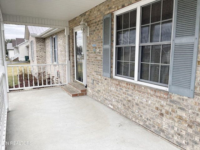 exterior space featuring covered porch