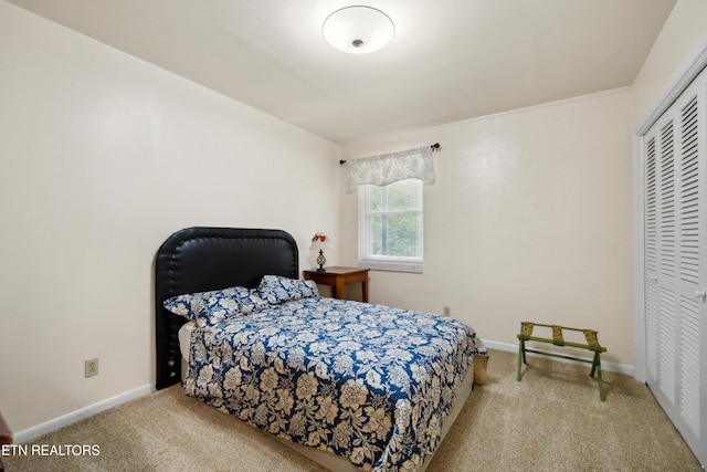 3516 Bluff Point Dr, Knoxville, TN 37920 - bedroom featuring carpet, a closet, and baseboards