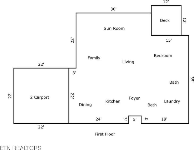 3516 Bluff Point Dr, Knoxville, TN 37920 - home floor plan