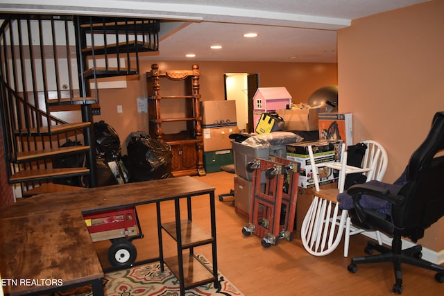 interior space featuring hardwood / wood-style floors