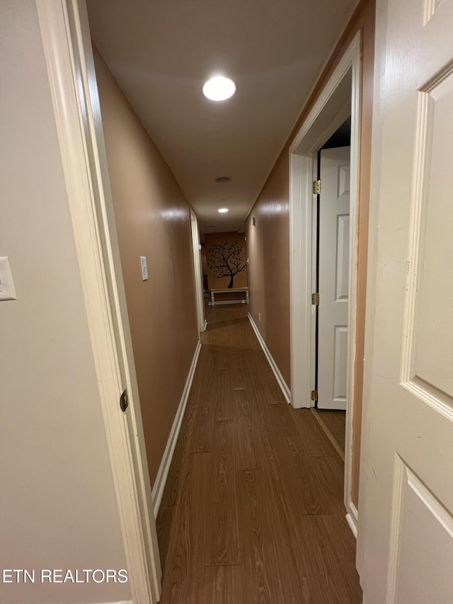 111 Old Evacuation Ln, Oliver Springs, TN 37840 - hall featuring dark wood-style floors and baseboards