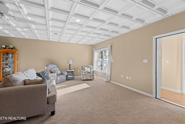 view of carpeted living room