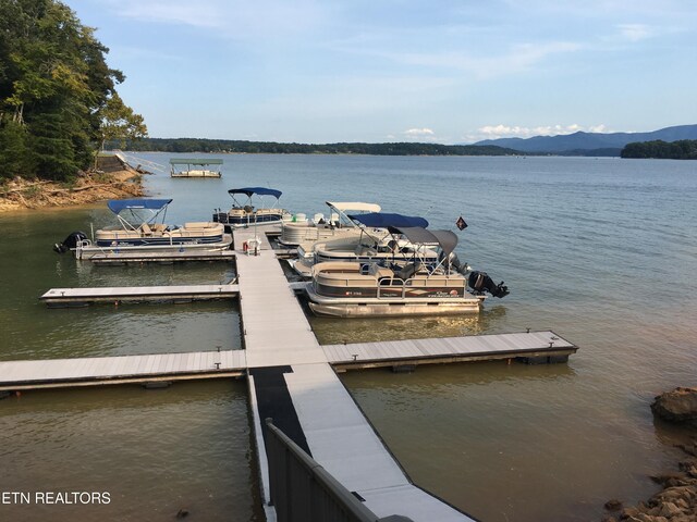 1241 Bennington Way, Dandridge, TN 37725 - dock area featuring a water and mountain view
