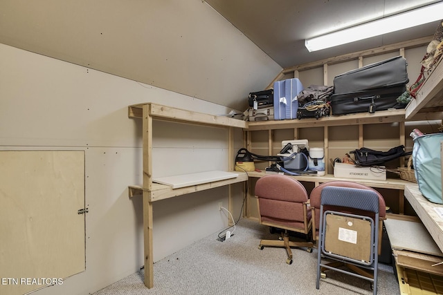view of storage area