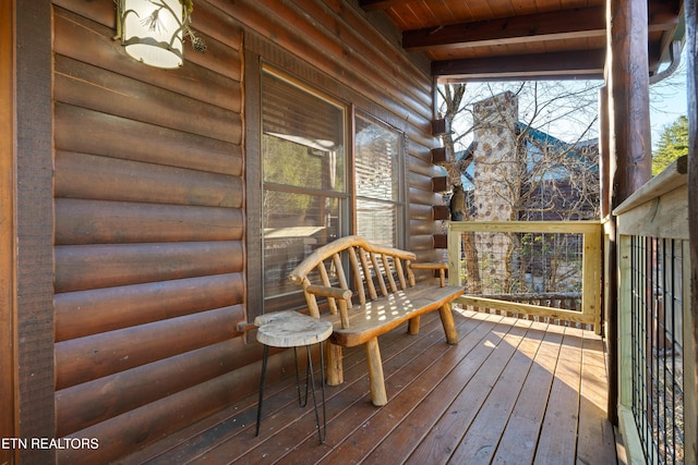 view of wooden deck