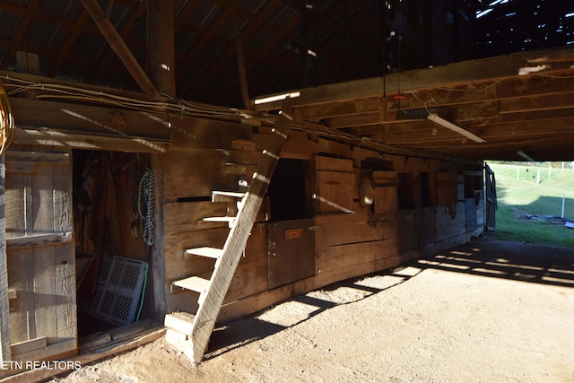 view of horse barn