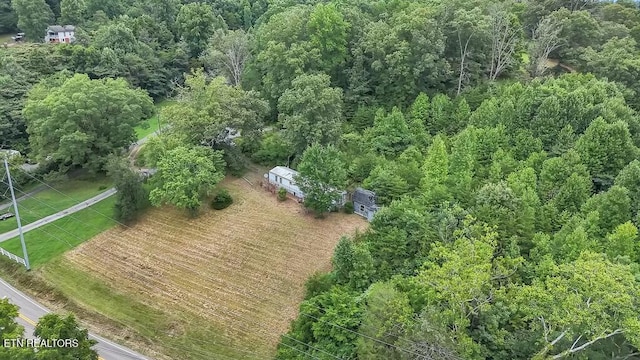 aerial view with a rural view