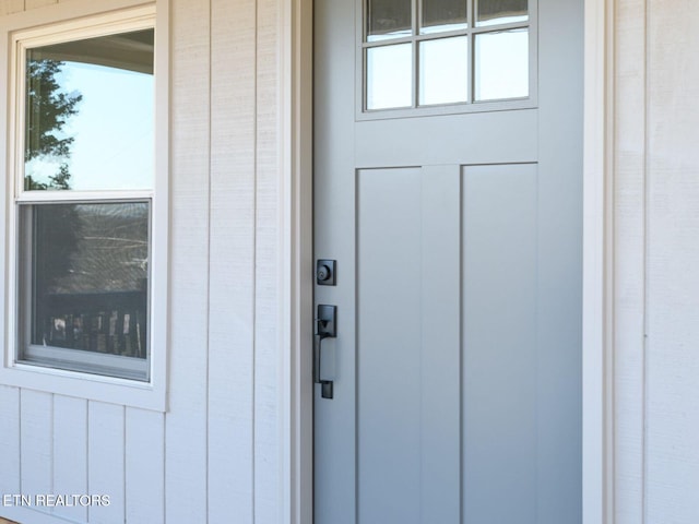 view of doorway to property