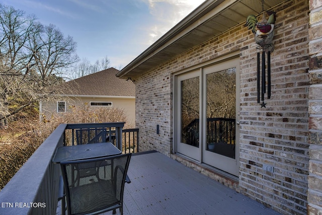 view of patio with a wooden deck