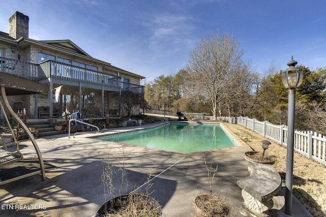 view of pool with a patio