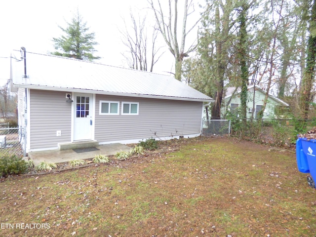 exterior space with a yard and a patio area