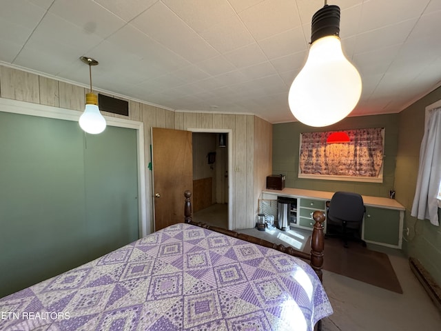 bedroom featuring ornamental molding