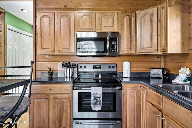 kitchen featuring stainless steel appliances and sink