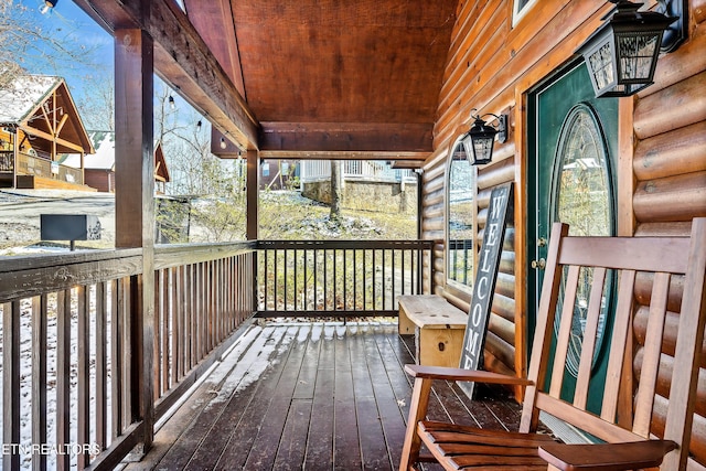 view of wooden deck