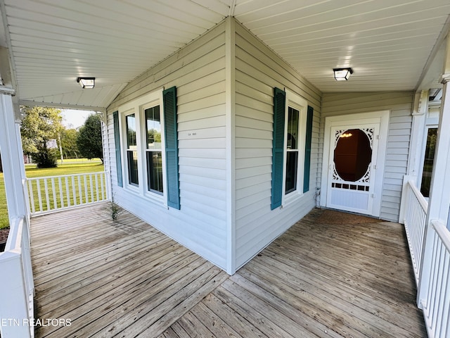 view of wooden deck